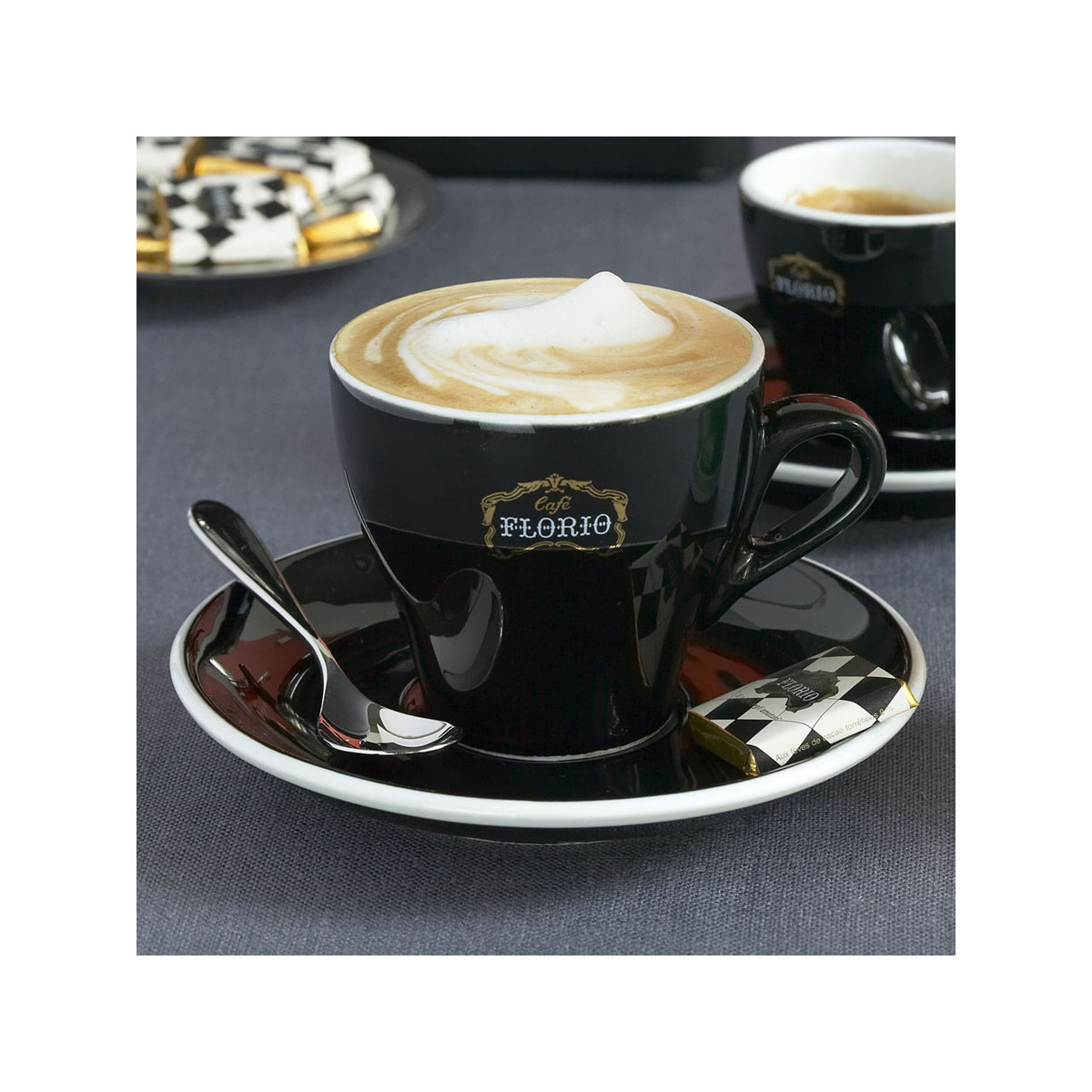 Tasse cappuccino et soucoupe Florio 15cl - Dr Bean